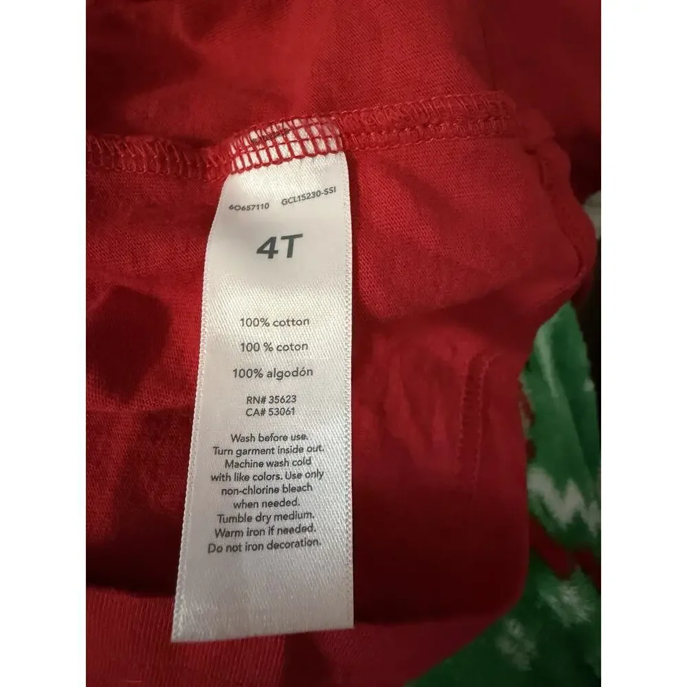 Valentines Dinosaur Long Sleeve Red Cotton Tshirt Carters Sz 4T